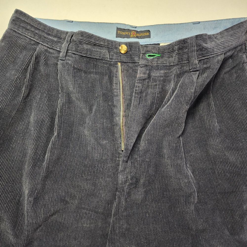 VINTAGE TOMMY HILFIGER NAVY CORDUROY PANTS 36X32‎ - Picture 5 of 12